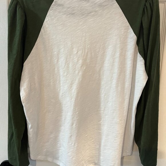 Veronica Beard  Mason Two-Tone Cotton Baseball Tee - Picture 5 of 5